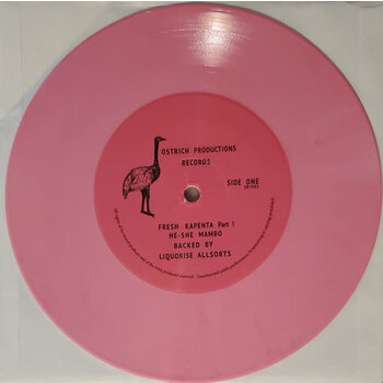 He-She Mambo Backed by Liquorise Allsorts ‎– Fresh Kapenta 7" (2021, Pink Vinyl, Ostrich Productions Records / Strawberry Rain)