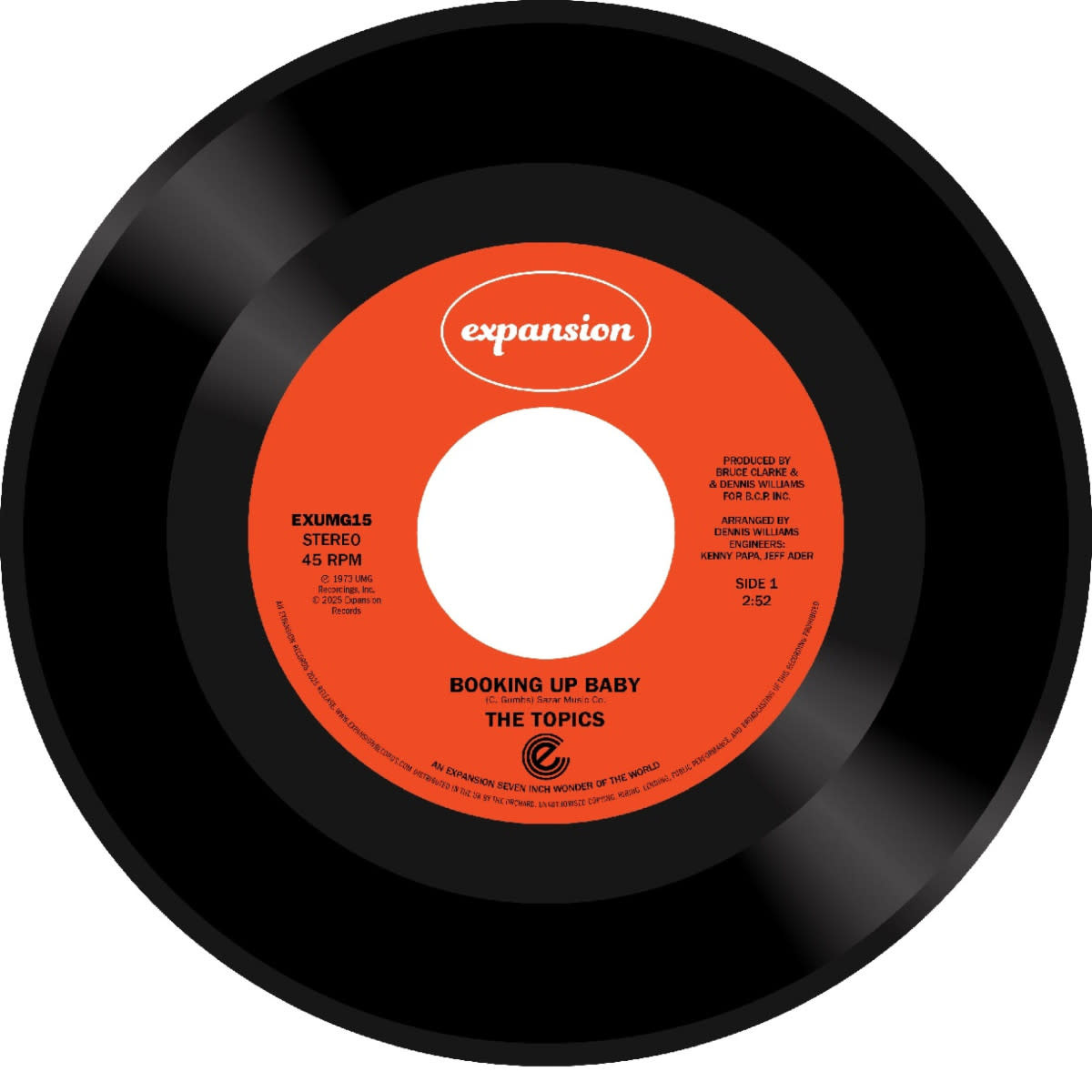 The Topics – Booking Up Baby 7" (2025 Reissue, Expansion)