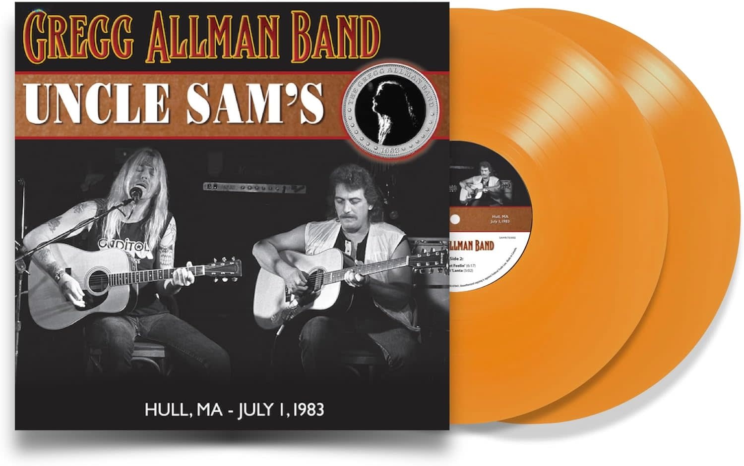 Gregg Allman Band – Uncle Sam's (Hull, MA - July 1, 1983) 2LP (2025, Trippy Tangerine Disc, Sawrite Records)