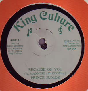 Prince Junior / Prince Allan – Because Of You / Stop Running 12" (King Culture)