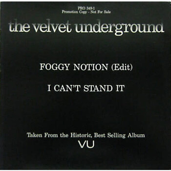 (VINTAGE) The Velvet Underground - Foggy Notion 12" [Cover,Disc:VG+](1984,US)