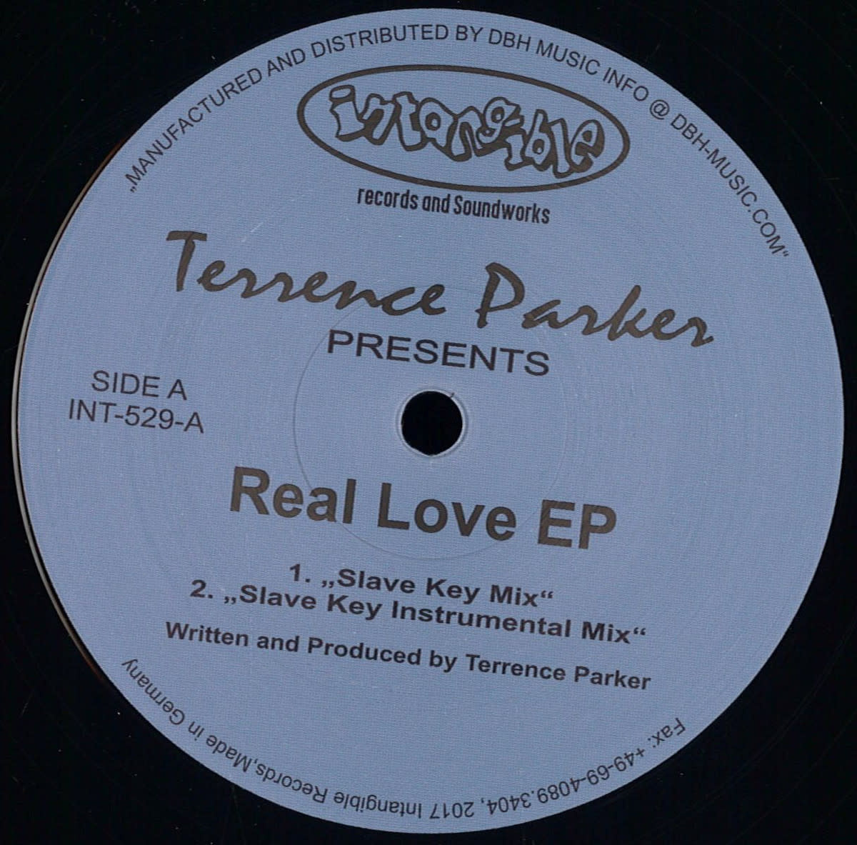 Terrence Parker - Real Love EP 12" (Intangible Records & Soundworks)