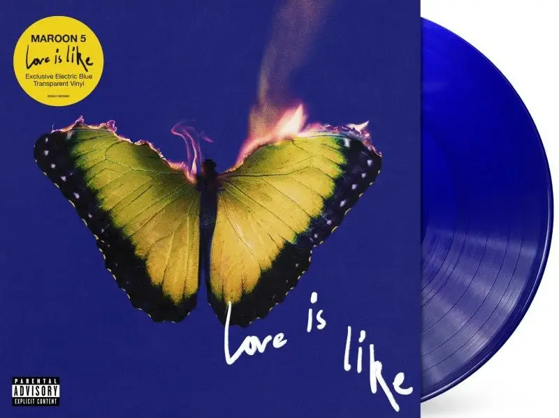 Maroon 5 - Love Is Like LP (2025, Electric Blue Vinyl, Interscope Records)