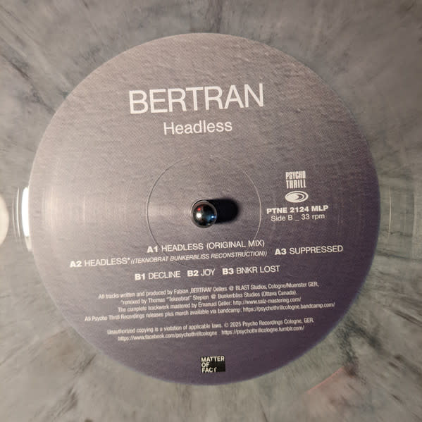 Bertran – Headless 12" (2025, Psycho Thrill)