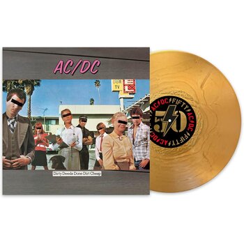 AC/DC – Dirty Deeds Done Dirt Cheap LP (2024 Reissue, 50th Anniversary Edition, Gold Vinyl, Columbia - AC/DC Fifty Series)
