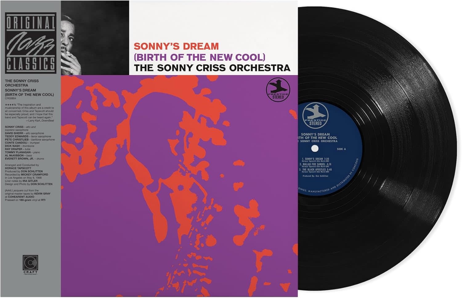 The Sonny Criss Orchestra – Sonny's Dream (Birth Of The New Cool) LP (2025 Reissue, Prestige - Original Jazz Classics Series)
