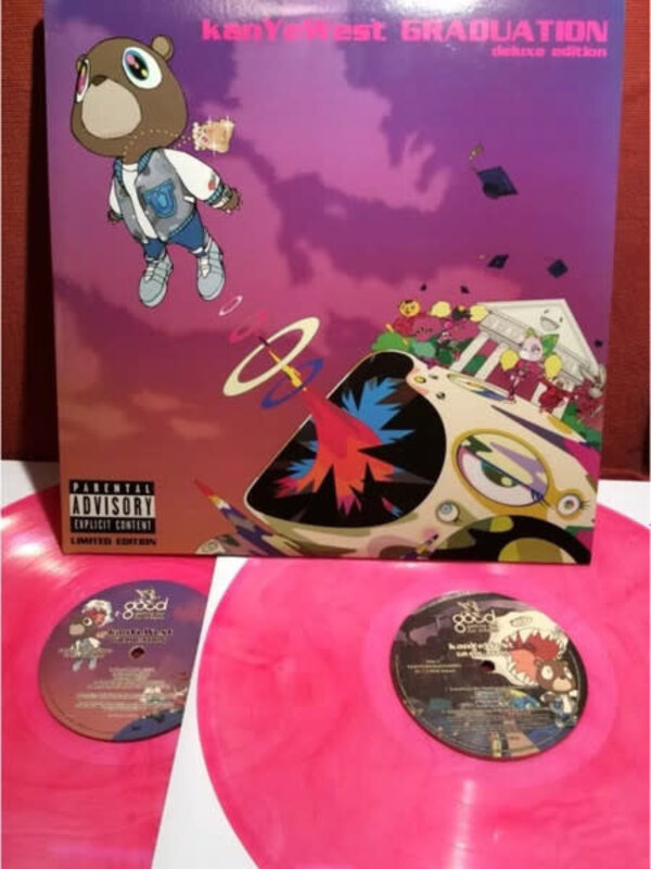 (VINTAGE) Kanye West - Graduation 2LP [VG+](2015 Unofficial), Pink Swirl