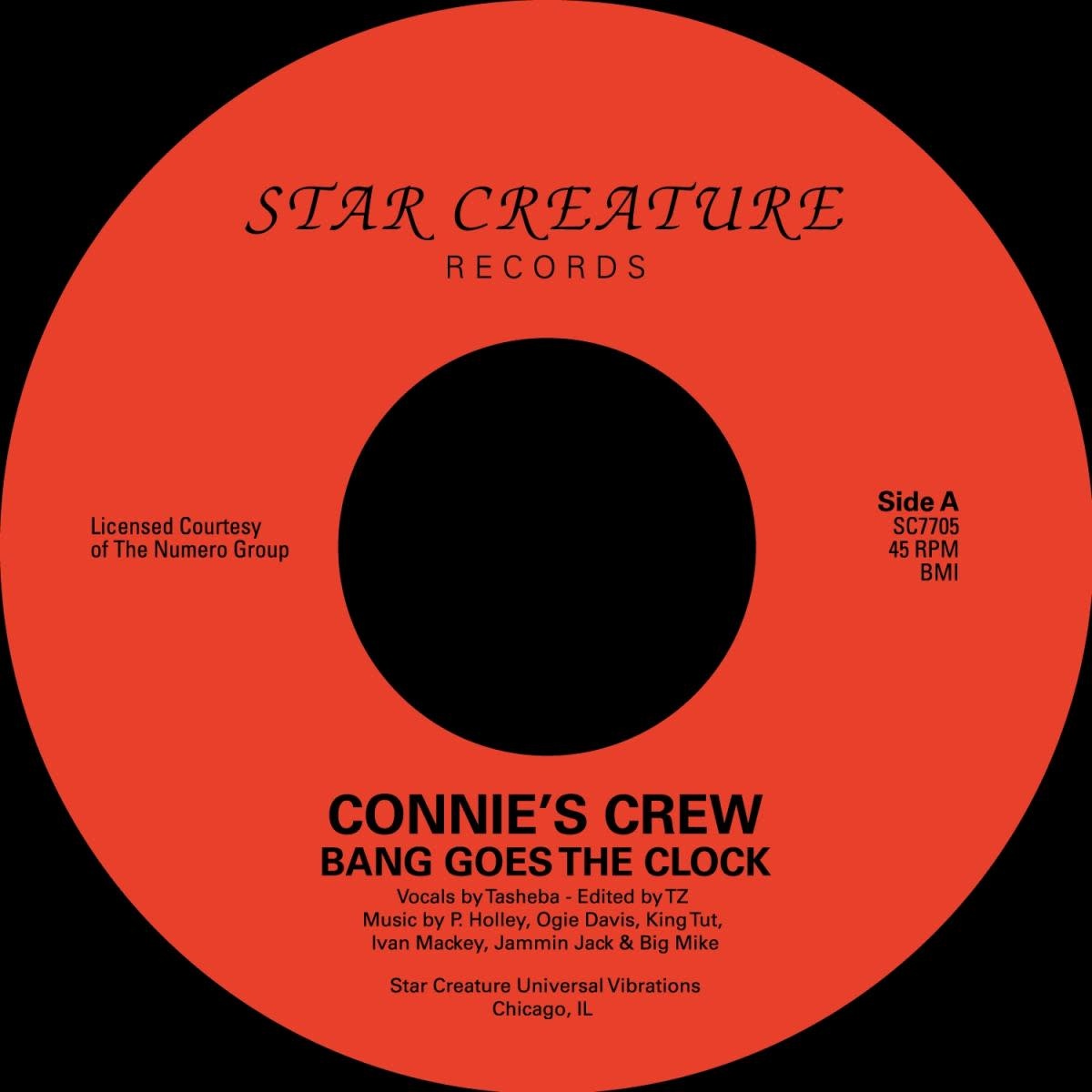 Connie's Crew / King Tut (Wroc-King) – Bang Goes The Clock / Power Of Tut 7" (2025, Star Creature)