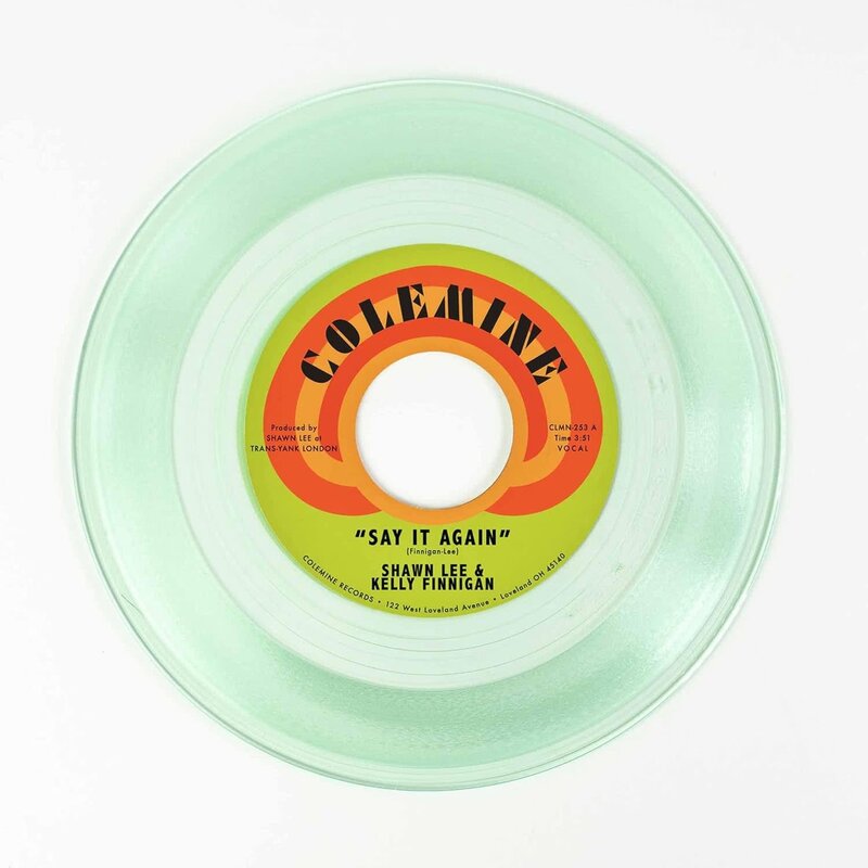 Shawn Lee & Kelly Finnigan / Shawn Lee – Say It Again / Harpsichord Rock 7" (2025, Coke Bottle Clear Vinyl, Colemine Records)