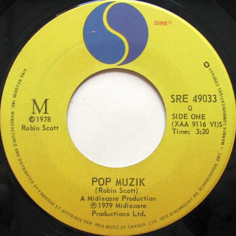 (VINTAGE) M -  Pop Muzik  7" Single [VG+](1979,Canada)