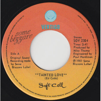 (VINTAGE) Soft Cell - Tainted Love 7" [VG](1981,Canada)
