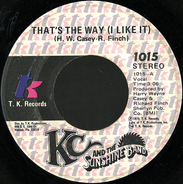 (VINTAGE) KC And The Sunshine Band - That's The Way (I Like It) / What Makes You Happy 7" Single [VG](1975,US)