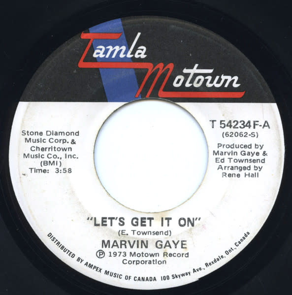 (VINTAGE) Marvin Gaye - Let's Get It On 7" Single [VG](1973,Canada)