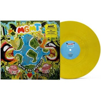 MGMT – Time To Pretend 12" (2025 Reissue, Banana Yellow Vinyl, Cantora Records)