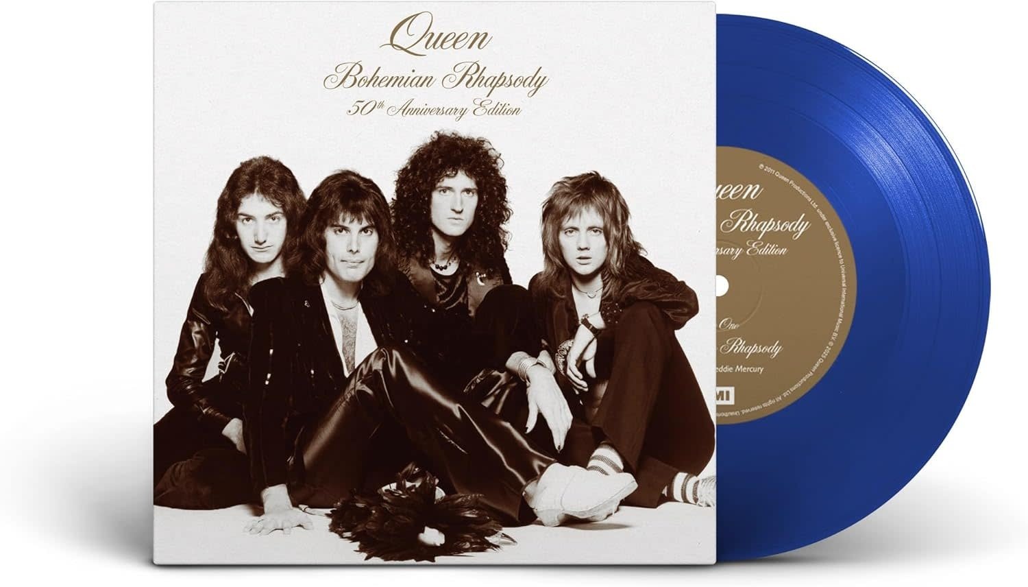 Queen – Bohemian Rhapsody (50th Anniversary Edition) 7" (2025 Reissue, Blue Transparent Vinyl, EMI)