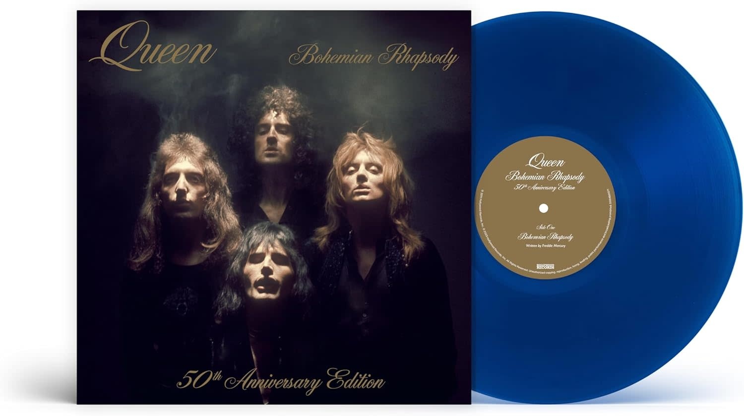 Queen – Bohemian Rhapsody 12" (2025, Blue Vinyl, 50th Anniversary Edition, Hollywood Records)