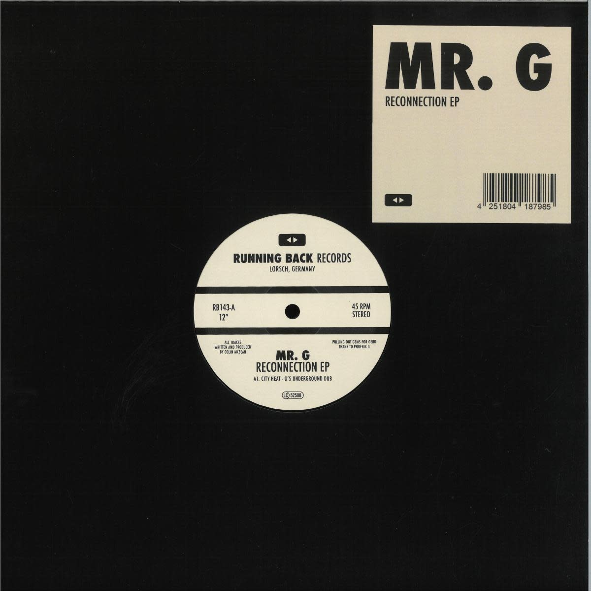 Mr. G – Reconnection EP 12" (2025, Running Back)