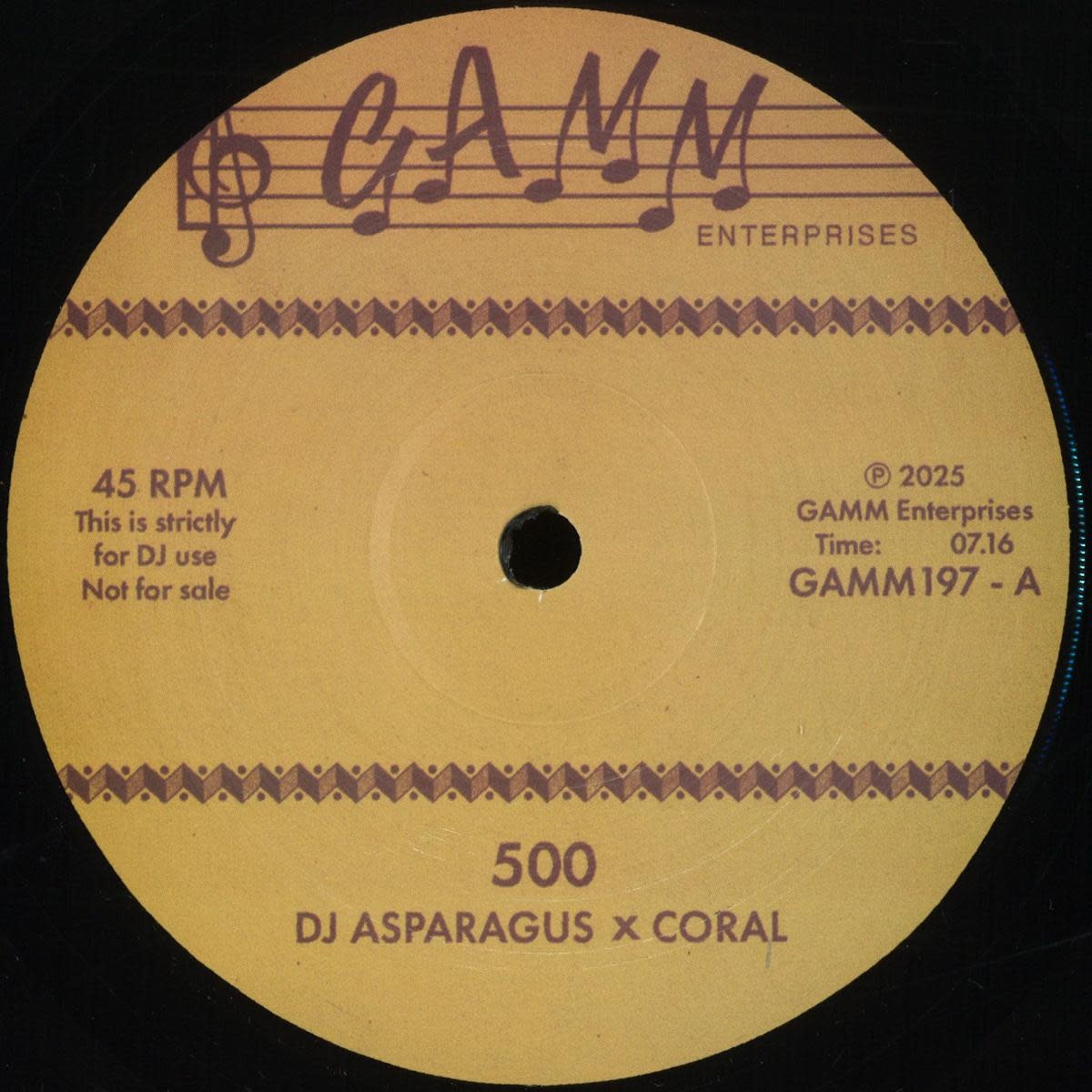 DJ Asparagus – DJ Asparagus X Coral 12" (2025, GAMM Enterprises)