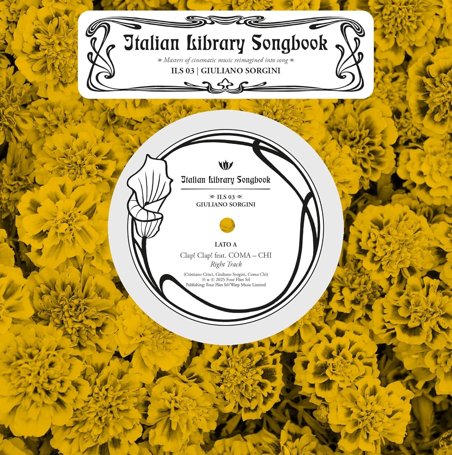 Clap! Clap! & Giuliano Sorgini – Italian Library Songbook Vol.3 7" (2025, Four Flies Records)