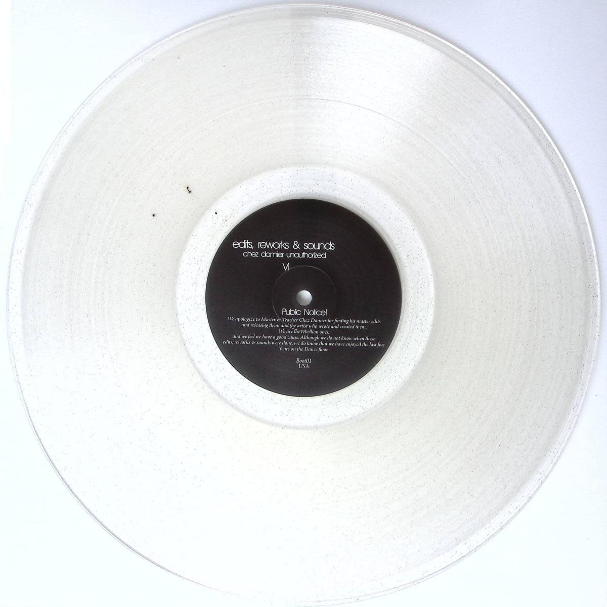Chez Damier - Edits, Reworks & Sounds (Chez Damier Unauthorized) VI 12" (2024, Crystal Clear Glitter Vinyl)