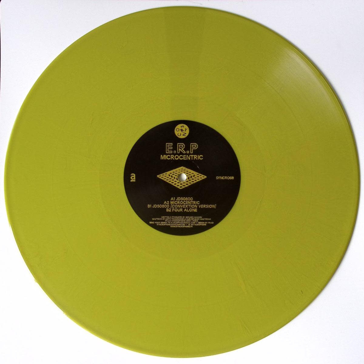 E.R.P. - Microcentric 12" (2025, Yellow Marbled Vinyl, Syncrophone Recordings)