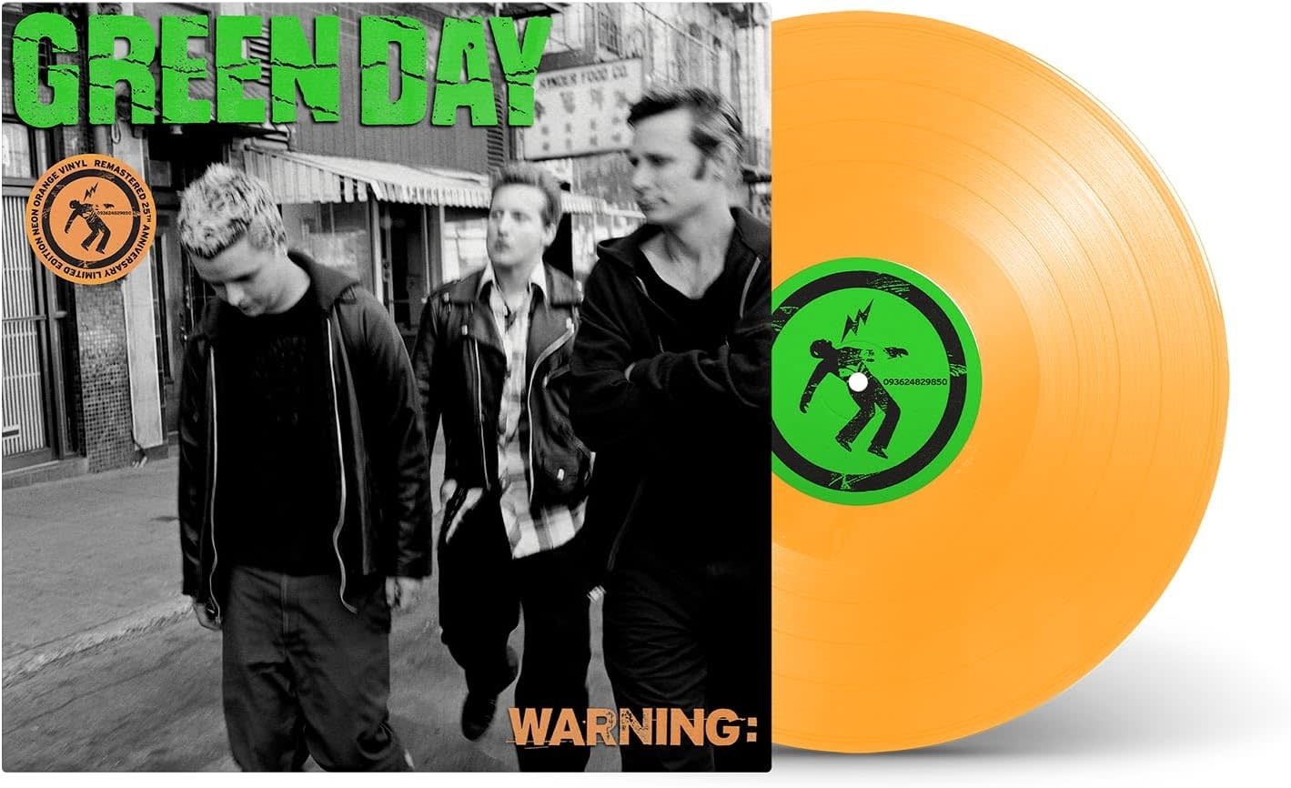 Green Day – Warning 2LP (2025 Reissue, 25th Anniversary Edition, Neon Orange Vinyl, Reprise Records)
