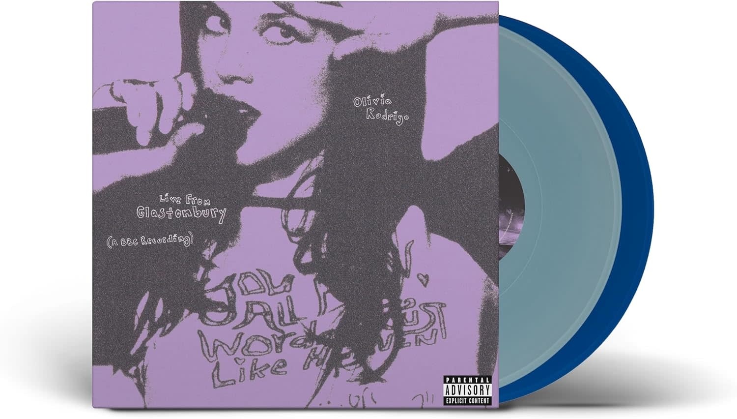 Olivia Rodrigo – Live From Glastonbury (A BBC Recording) 2LP (2025, Light Blue & Colbat Vinyl, Geffen Records)