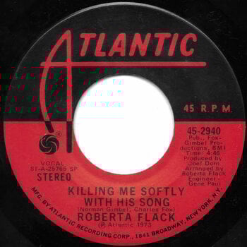 (VINTAGE) Roberta Flack - Killing Me Softly With His Song 7" Single [VG] (1973,US), Specialty Records Pressing