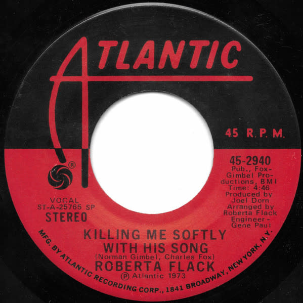(VINTAGE) Roberta Flack - Killing Me Softly With His Song 7" Single [VG] (1973,US), Specialty Records Pressing