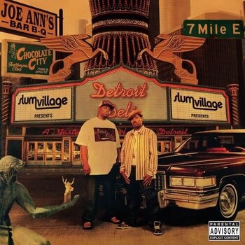 Slum Village - Detroit Deli (A Taste of Detroit) LP (2024, Clear w/ Orange Splatter Vinyl, Ne'Astra Music Group)