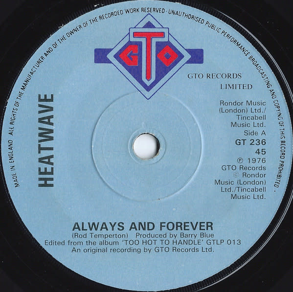 (VINTAGE) Heatwave - Always And Forever 7" Single [VG](1977,UK)