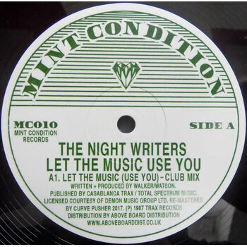 The Night Writers ‎– Let The Music Use You 12" (Reissue, Mint Condition)