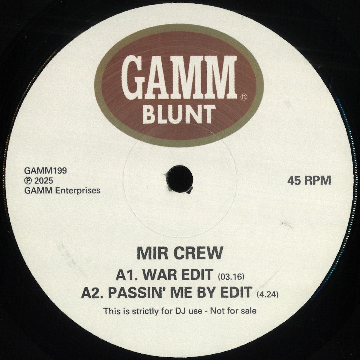 MIR Crew – War / Passin' Me By / Q / Highly Praised 12" (2026, G.A.M.M.)