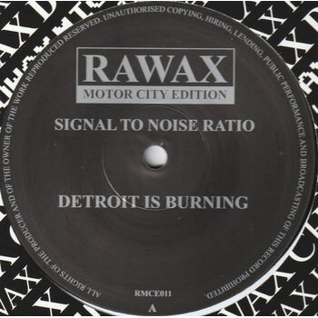 Signal To Noise Ratio – Detroit Is Burning 12" (2024 Reissue, Rawax Motor City Edition)