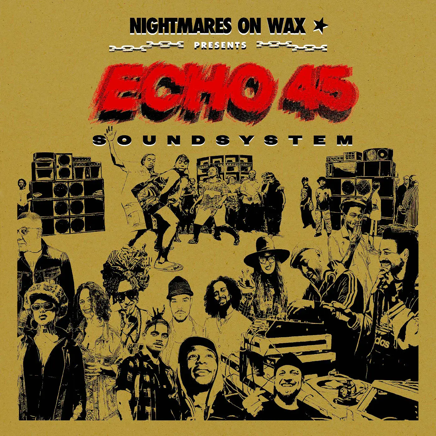 Nightmares On Wax – Echo 45 Soundsystem 2LP (2025, Gold Vinyl, Warp Records)