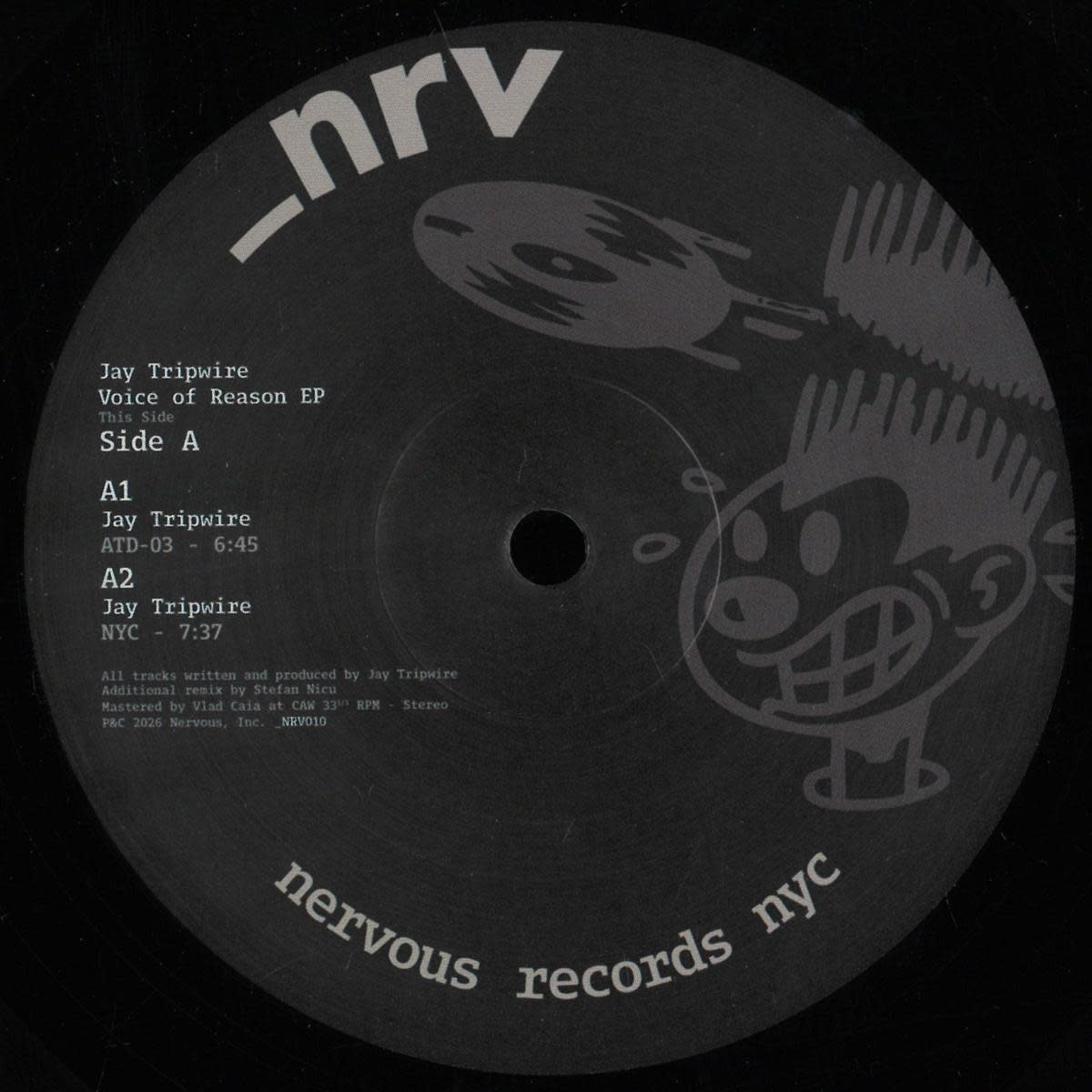 Jay Tripwire – Voice Of Reason 12" (2026, Nervous Records - _NRV Series)
