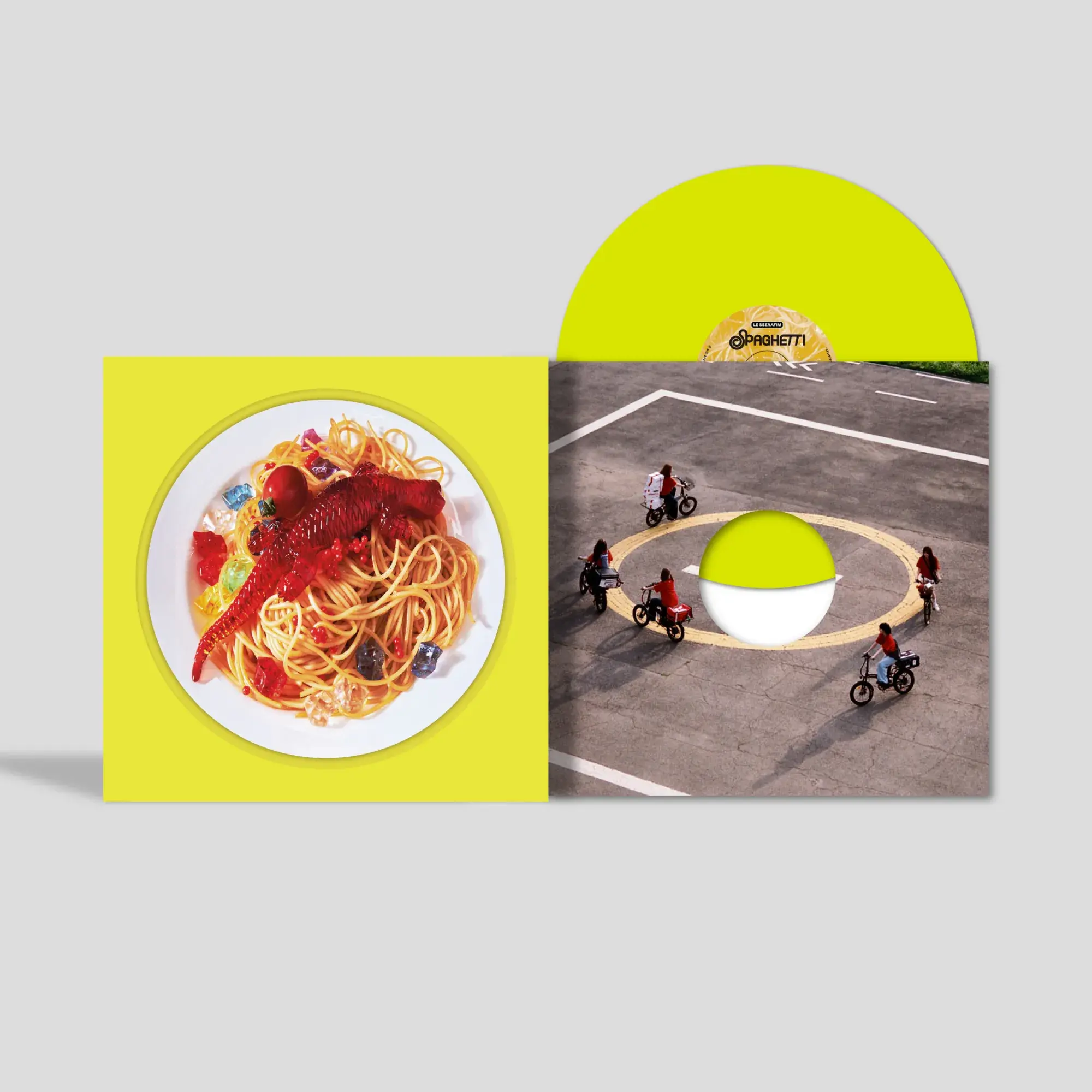 Le Sserafim – Spaghetti LP (2026, Neon Yellow Vinyl, HYBE)