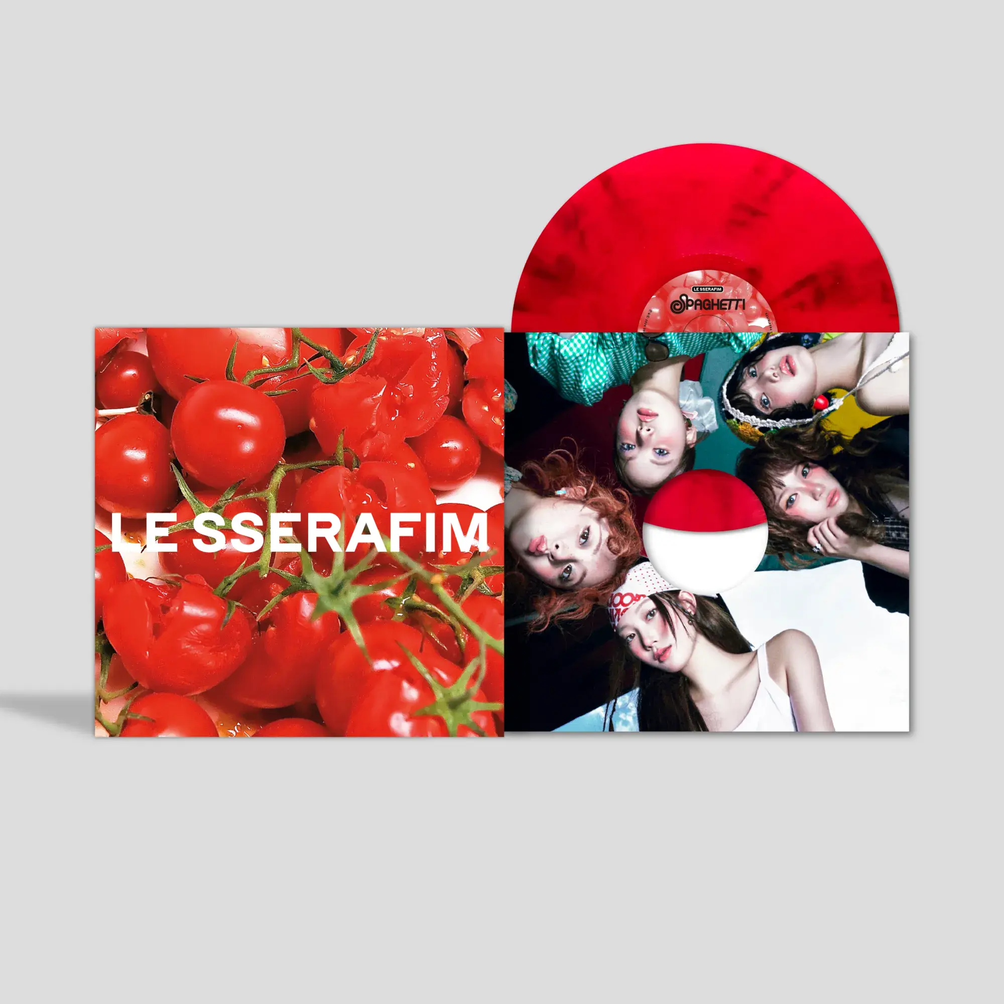 Le Sserafim – Spaghetti LP (2026, Red Marble [Tomato Red] Vinyl, HYBE)