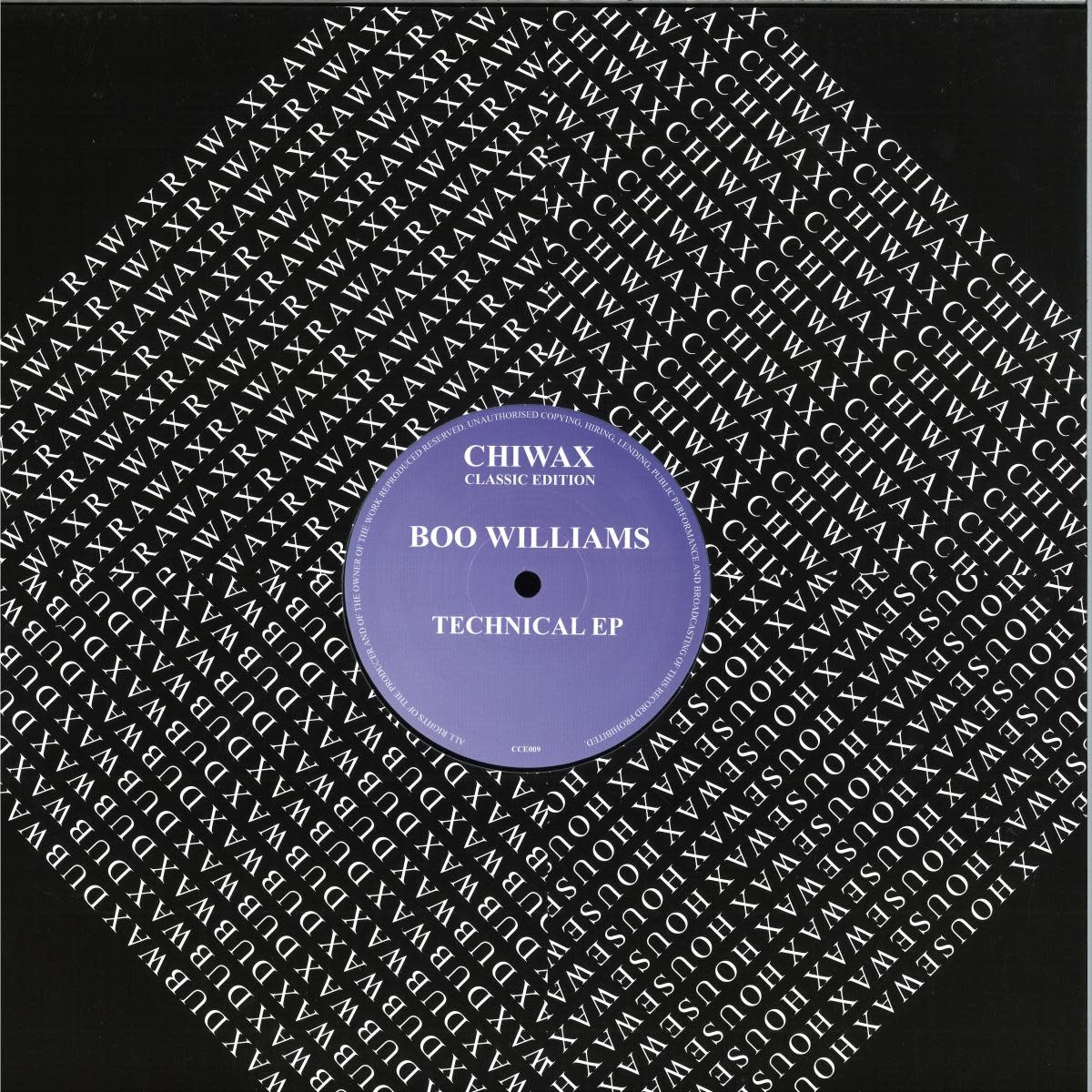 Boo Williams - Technical EP 12" (2025 Reissue, Chiwax Classic Edition)