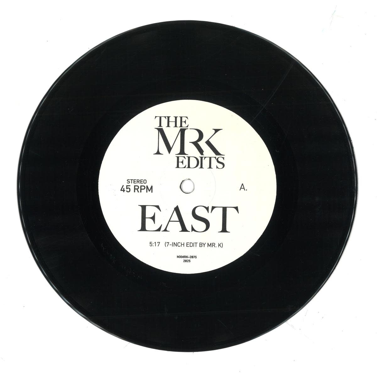 Mr. K - East / Can't Keep Running Away 7" (2025, Most Excellent Unlimited)