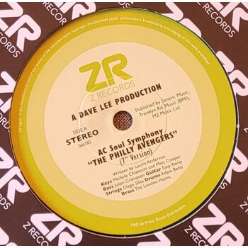 AC Soul Symphony / Mistura Feat Tiffany T'Zelle – The Philly Avengers / If You Ever Need Somebody 12" (2023, Z Records)