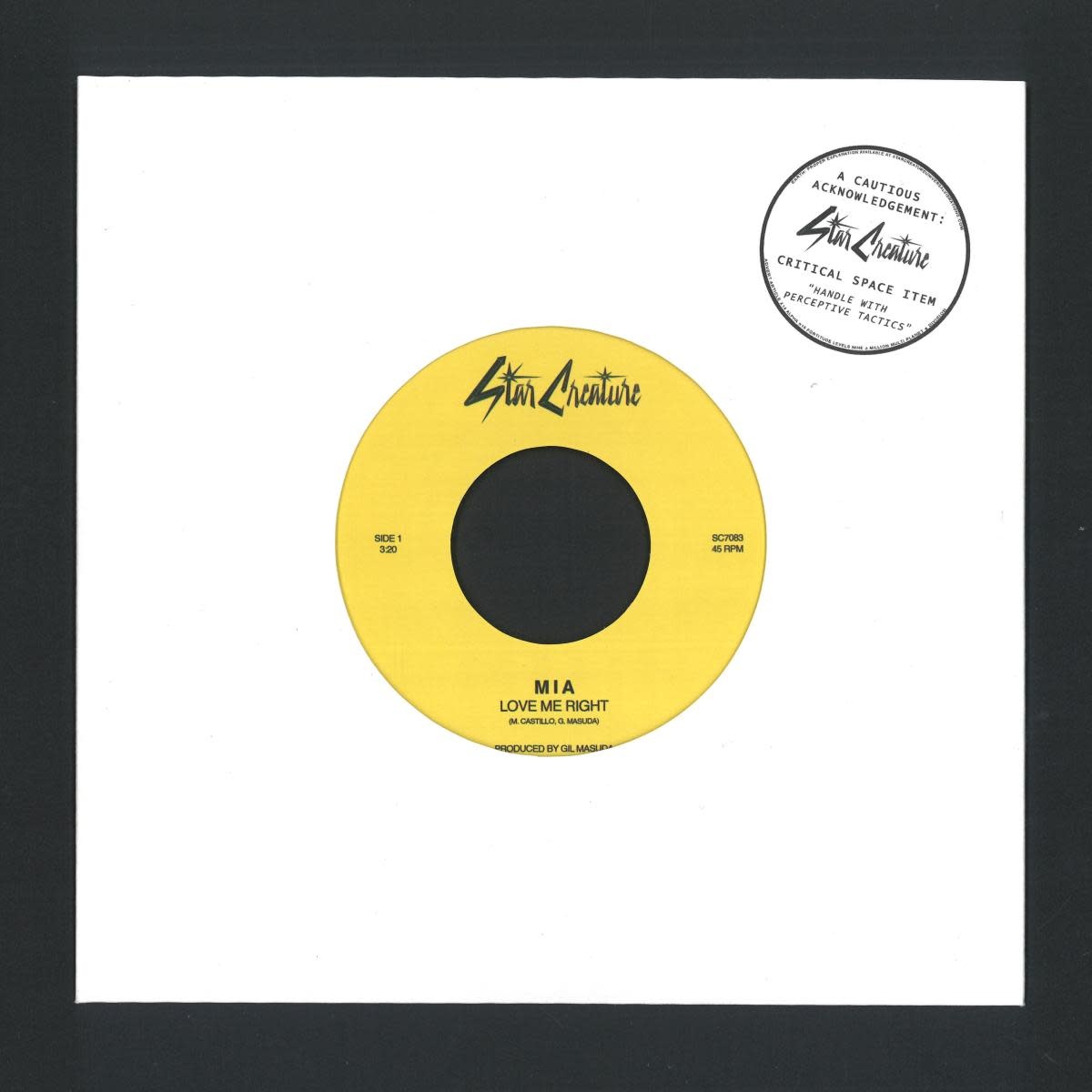 MIA – Love Me Right prod. By Gil Masuda 7" (2026, Star Creature)