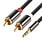 ETC [Gold Plated] RCA (Male) x2 to Stereo AUX 3.5mm (Male) Audio Cable (3ft.)