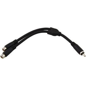 Pig Hog [PY-RM2RF] RCA (Male) to RCA DUAL (Female ) (6") Y Cable