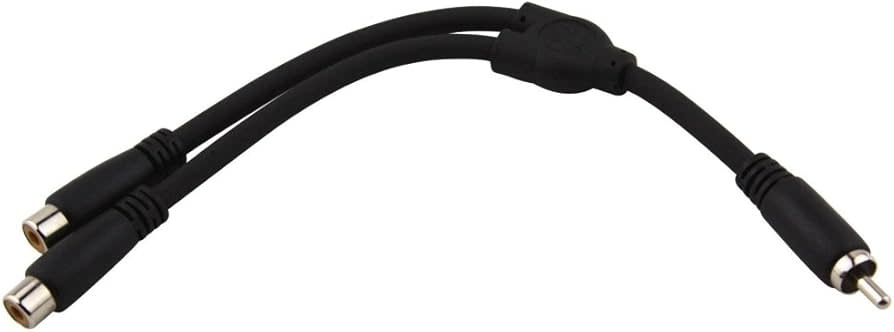 Pig Hog [PY-RM2RF] RCA (Male) to RCA DUAL (Female ) (6") Y Cable