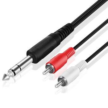 ETC ETC Quarter 1/4"Stereo (Male) to RCA Dual (Male) Audio Cable (15ft)