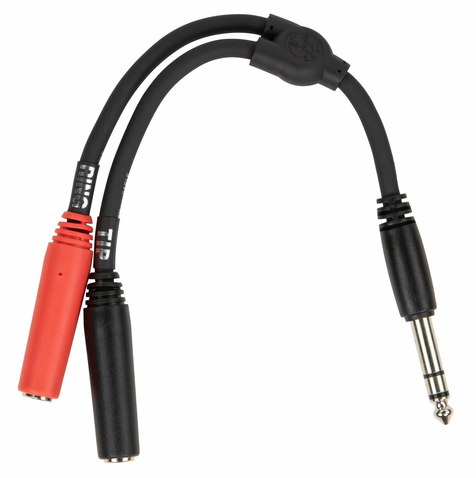 Pig Hog [PY-S214F] Quarter 1/4" TRS (Male) to Quarter  1/4" Dual Mono (Female) Y-Cable (6")