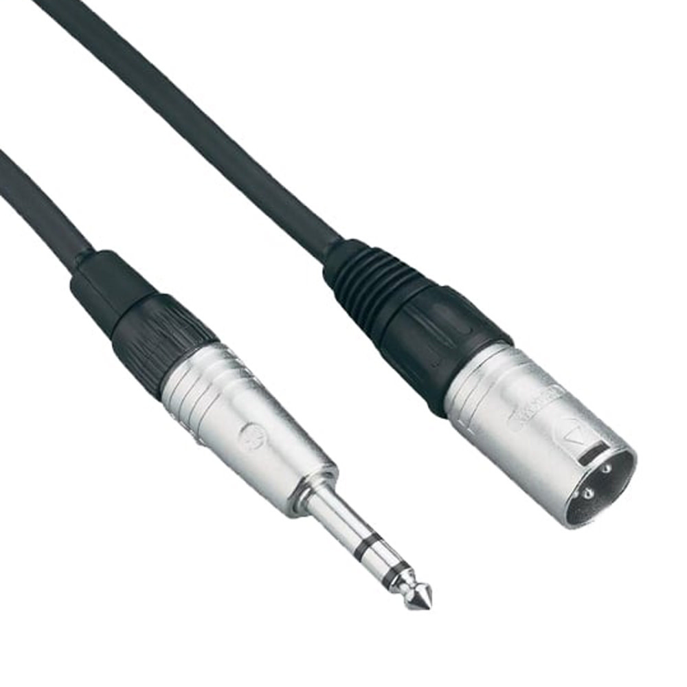 ETC XLR 3P (Male) to QUARTER 1/4 STEREO (Male) Audio Cable for Microphone (10ft.)