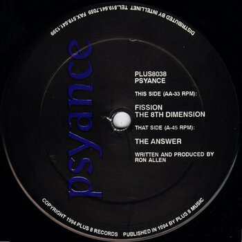 Psyance – The Answer 12" (1994, Plus 8 Records)