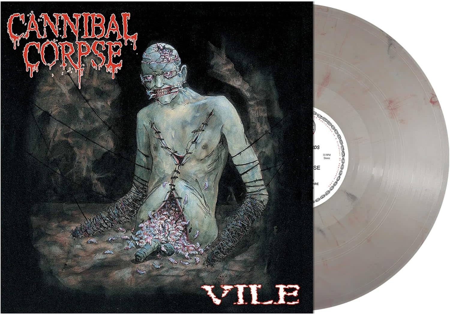 Cannibal Corpse - Vile LP (2026, Zombie Brains Grey With Red Streaks Vinyl, Metal Blade Records)